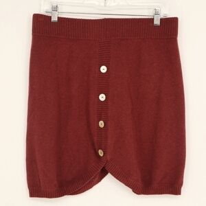 Aventura Women's Valentina Skirt Size Medium Organic Cotton Pomegranate Knit